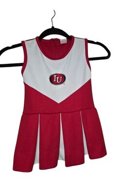 Vintage IU Red & White Cheerleader Dress - Girls Size 4 Brand Is Little King